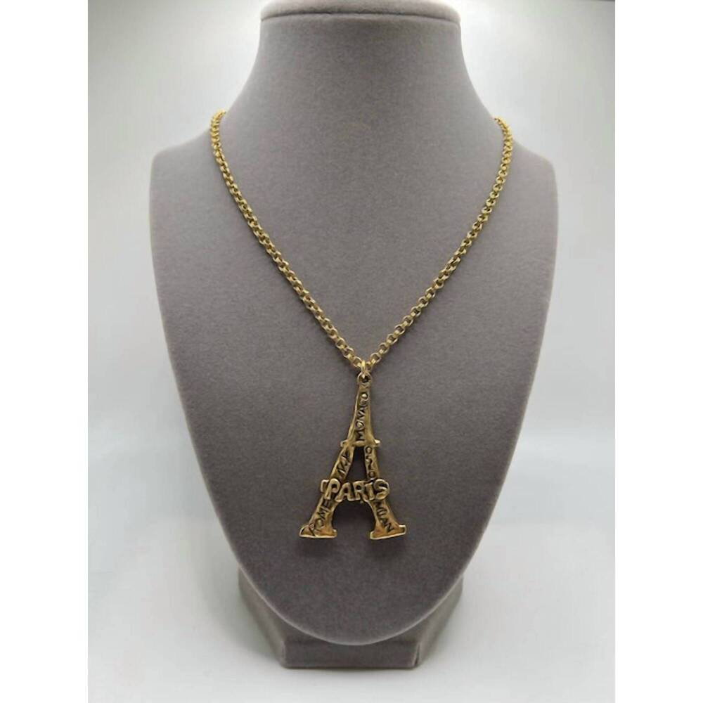 NEW YOCHI women's eiffel tower necklace in gold